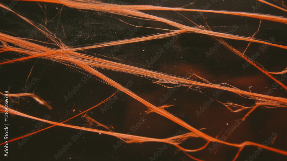 Aufkleber Intricate wooden texture with broken strings and dark background