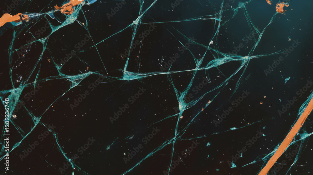 Poster Abstract wooden texture with broken strings and dark patterns