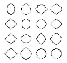 Fototapeta premium Arabian mosque window decoration outline package