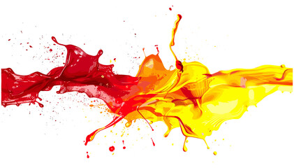 Vector red yellow paint splash, abstract ink splatter, artistic paint drop, colorful splash effect, modern liquid splash, vibrant ink explosion, watercolor blot, grunge paint stroke