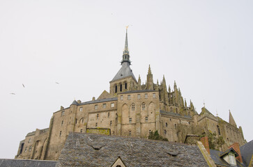 Fototapeta premium View of Mont-Saint-Michel Abbey. Mont-Saint-Michel. Normandy. France.