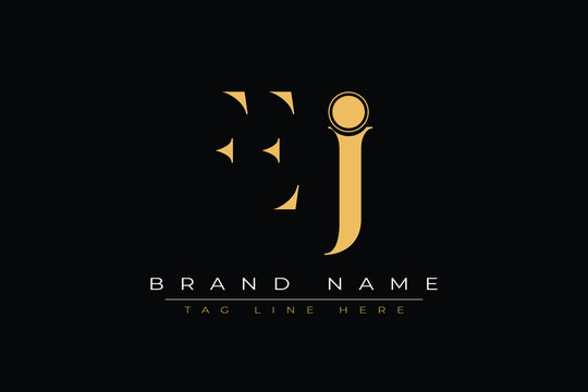 FEJ abstract letter logo design. This logo is designed by three abstract letters.