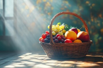 Bright Seasonal Fruits in Rustic Setting