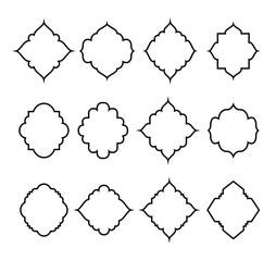 Arabian mosque window decoration outline package