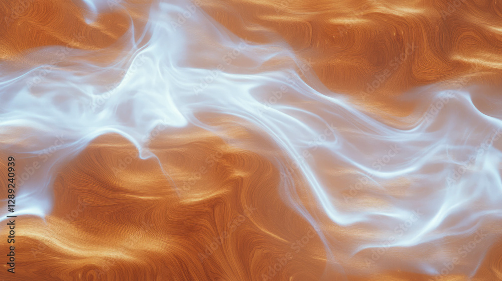 Poster surreal abstract wood texture with swirling glowing mist for creative design
