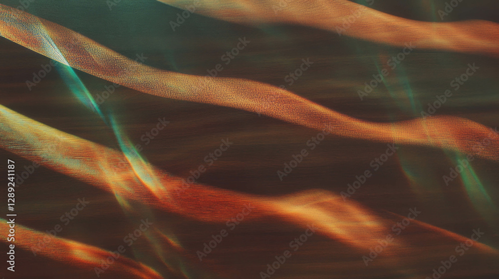 Aufkleber abstract wooden texture with inlaid metallic elements and light reflection effect