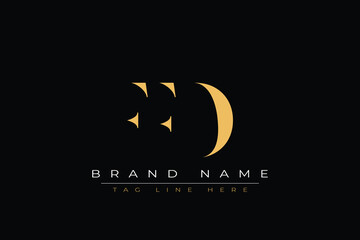 FFD abstract letter logo design. This logo is designed by three abstract letters.