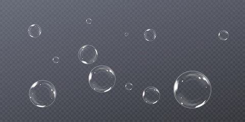 Rainbow Reflections: Realistic Soap Bubbles Collection.