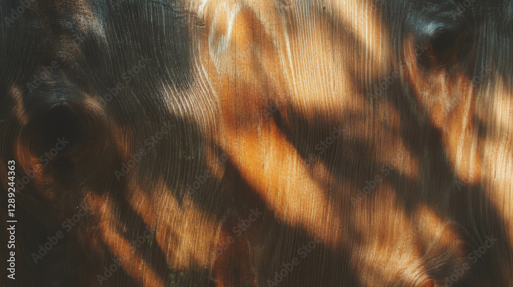 Poster rustic wood texture with taut strings and warm highlights for natural design inspiration