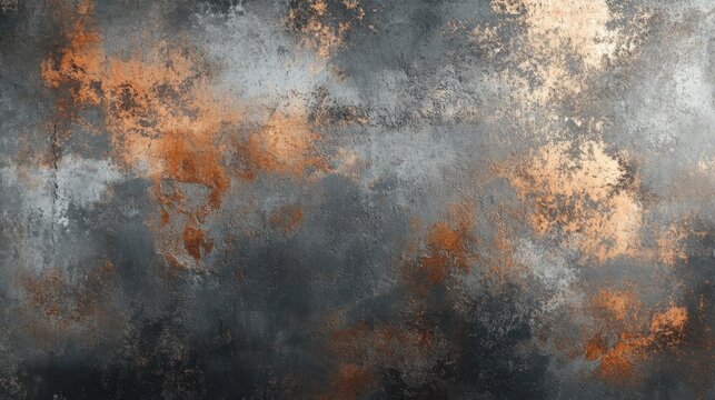 Abstract background of textured metallic surface with rust and discoloration - Powered by Adobe