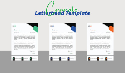 Modern Creative & Clean business style letterhead bundle of your corporate project design. set to print with vector & illustration. corporate letterhead bundle.