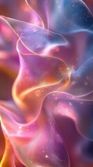 Obraz premium Colorful Abstract Waves with Soft Textures and Light Reflections