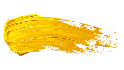 Yellow paint stroke texture, vector brush stroke, grunge paint smear, acrylic brushstroke, artistic ink stroke, abstract paint mark, watercolor brush stroke