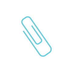 Obraz premium Paperclip icon. Attach document symbol button. office equipment paper clip logo sign. Paper clip attachment icon illustration. Attach document symbol button. Eps file 6.