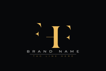 FHF abstract letter logo design. This logo is designed by three abstract letters.