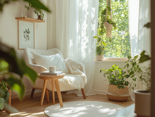 Scandinavian Serenity: Bright and Natural Dining Space