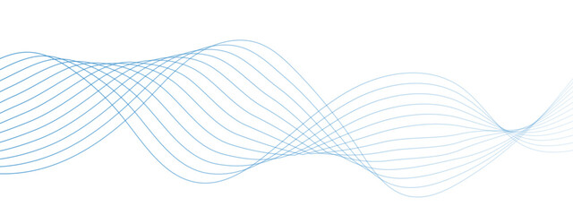  Blend abstract vector wave line template. Wave lines created using blend tool.  Abstract wavy ocean line and future technology for business, voice, sound, music, poster.  Undulate Grey Wave Swirl