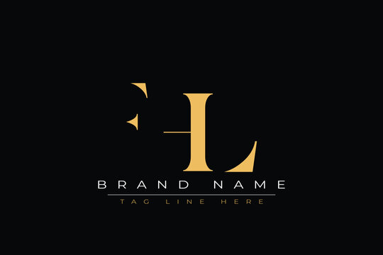 FHL abstract letter logo design. This logo is designed by three abstract letters.