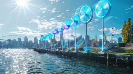 Fototapeta premium tidal energy turbines