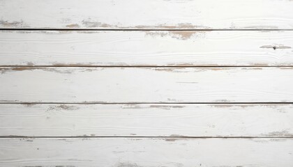 Weathered white shiplap wood planks background. Rustic coastal vibe. Elegant, worn edges, gentle distressing. Refined vintage look ideal for beach house, farmhouse interior design mockups home