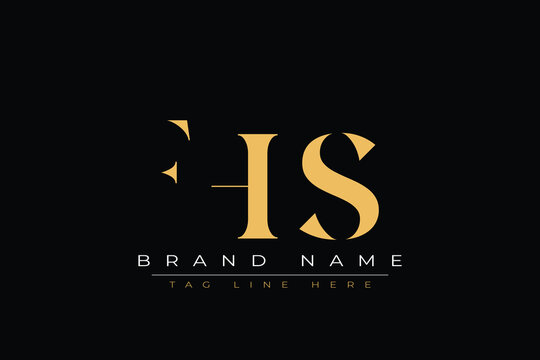 FHS abstract letter logo design. This logo is designed by three abstract letters.