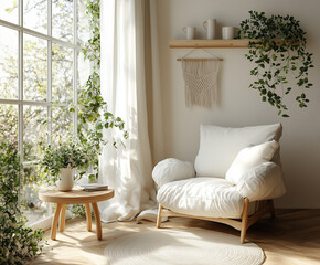 Scandinavian Serenity: Bright and Natural Dining Space