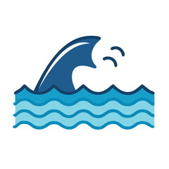 Ocean Wave Marine Conservation Icon Set Vector Art Illustration for Environmental Design