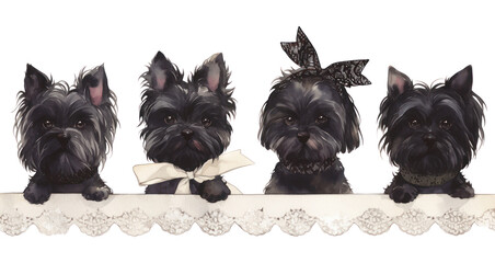 PNG Black dog dogs illustration animals.