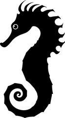 seahorse illustration silhouette