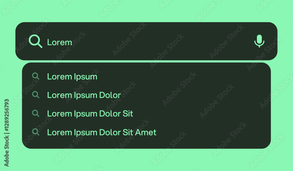 Aufkleber search bar ui. Internet browser search bar frame. Search engine for UI UX design and web browser template. Simple search bar as part of user interface design. Vector illustration.