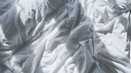 Obraz premium bed with white clean linen