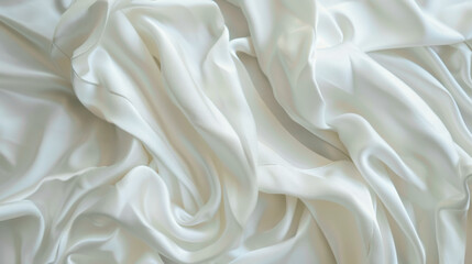 Fototapeta premium bed with white clean linen