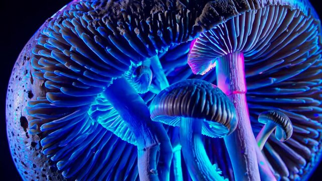 Neon Mushroom Transformation