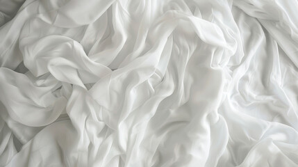 Obraz premium bed with white clean linen