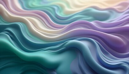 Fototapeta premium abstract colorful Forest Green, Violet, Cream background with waves