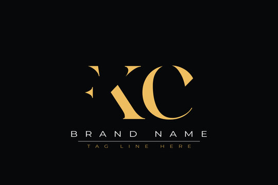 FKC abstract letter logo design. This logo is designed by three abstract letters.