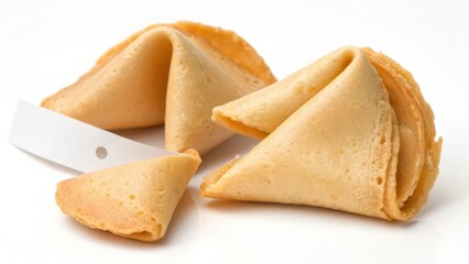 Fortune Cookies on White Background