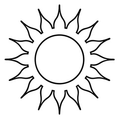Sun Icon Vector Art Illustration – Bright and Modern Design for Summer, Nature, and Weather