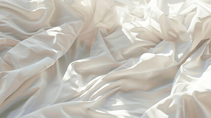 Obraz premium bed with white clean linen