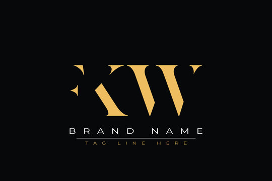 FKW abstract letter logo design. This logo is designed by three abstract letters.