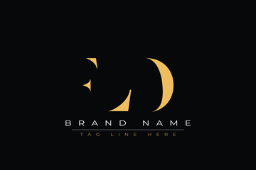 FLD abstract letter logo design. This logo is designed by three abstract letters.