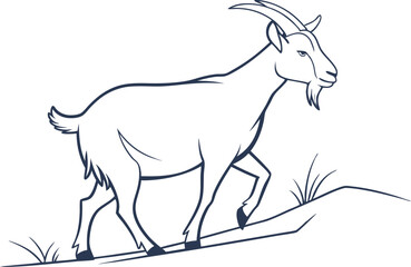 Detailed Goat Vector Design for Your Creative Projects