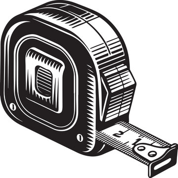 black tape measure tool clip art preview