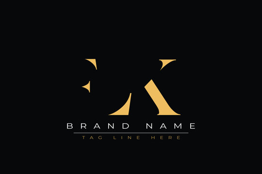 FLK abstract letter logo design. This logo is designed by three abstract letters.
