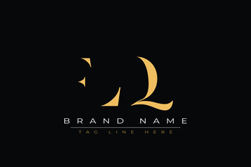 FLQ abstract letter logo design. This logo is designed by three abstract letters.