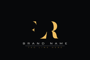 FLR abstract letter logo design. This logo is designed by three abstract letters.