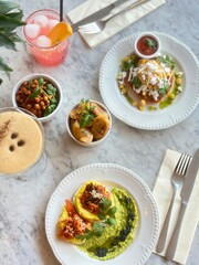 Caribbean Feast in a table	

