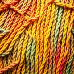 A thick and textured background emerges from the yarns, knitted fabric, thick knit, fiber art