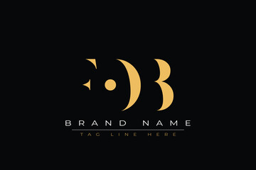 FOB abstract letter logo design. This logo is designed by three abstract letters.