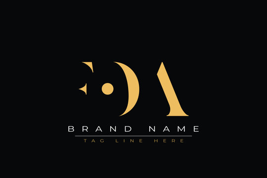 FOA abstract letter logo design. This logo is designed by three abstract letters.